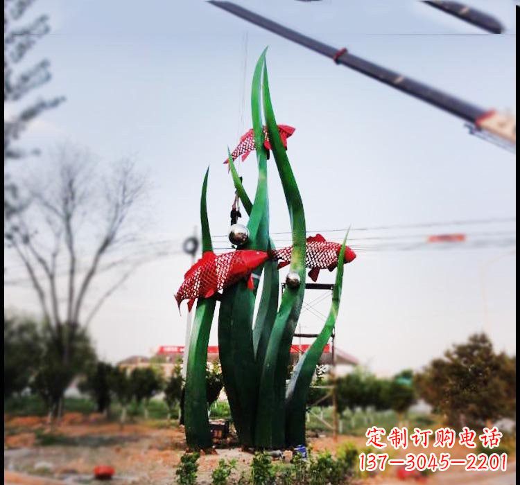 保定不锈钢鲤鱼雕塑美轮美奂的艺术之作