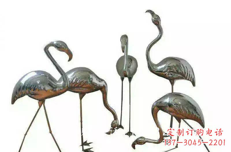 保定不锈钢火烈鸟雕塑——美丽的自然之美