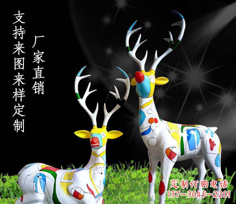 保定不锈钢动物雕塑——小鹿