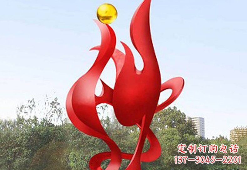 保定不锈钢凤凰雕塑——象征着古代神兽的传奇