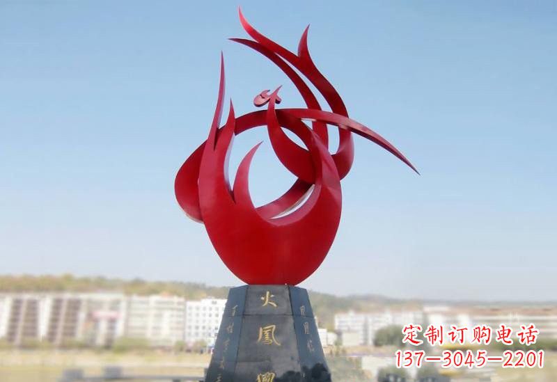 保定凤凰雕塑——点缀不锈钢公园