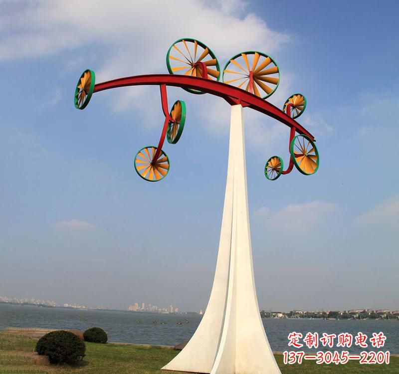 保定不锈钢公园景观风车雕塑