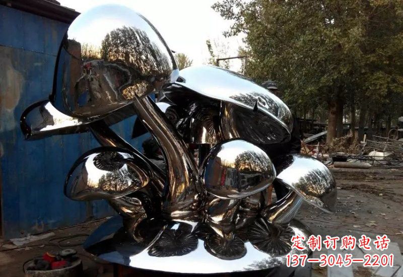 保定不锈钢公园蘑菇雕塑