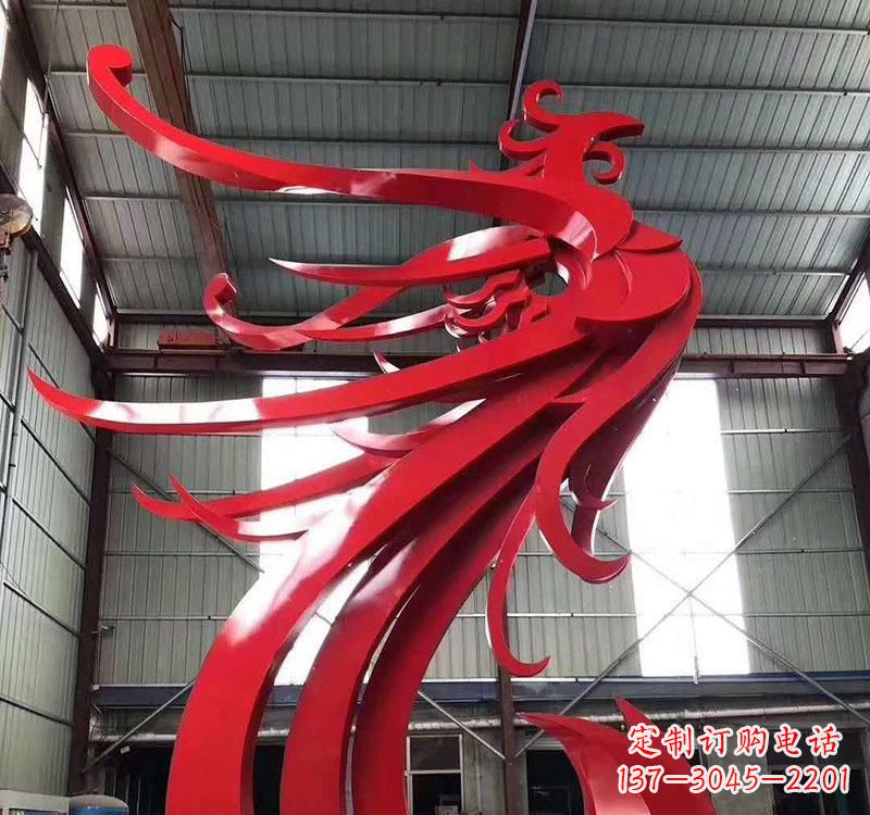 保定不锈钢公园烤漆凤凰雕塑