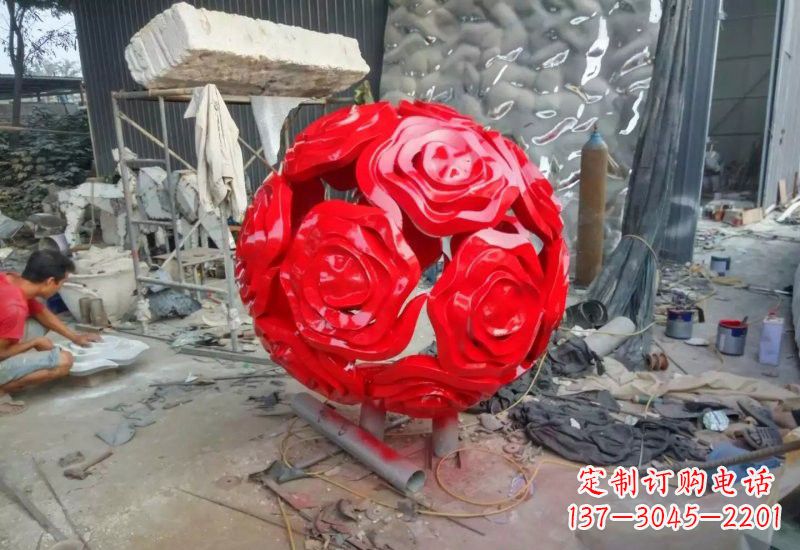 保定不锈钢玫瑰雕塑让玫瑰之美永存