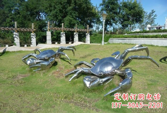 保定不锈钢螃蟹雕塑美丽的象征