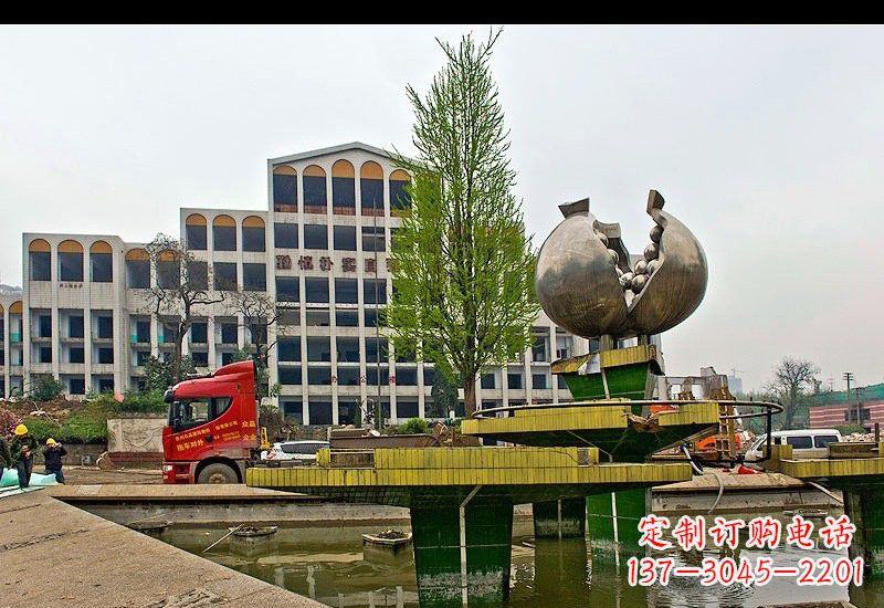 保定不锈钢石榴雕塑灿烂的艺术之美