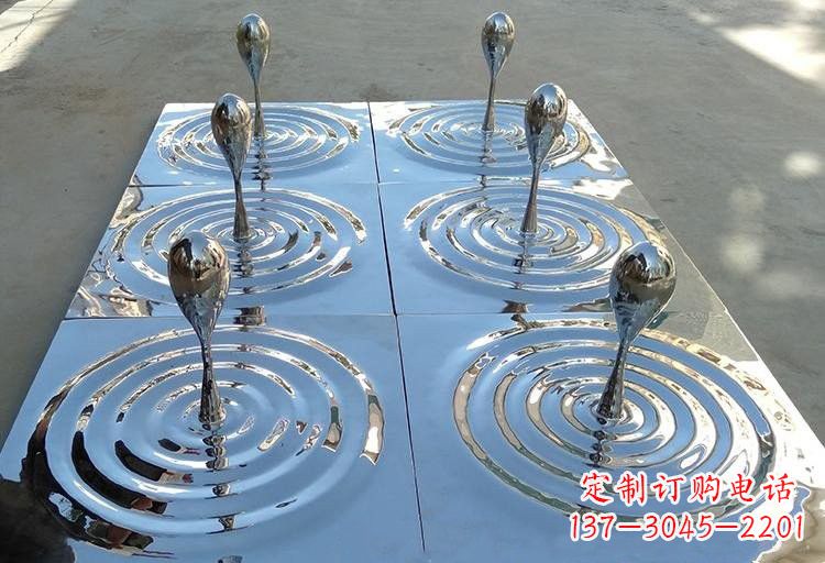 保定不锈钢水滴雕塑激发自然之美