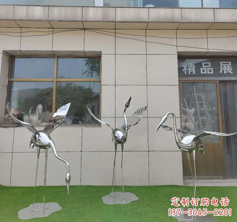 保定不锈钢仙鹤雕塑传承传统文化