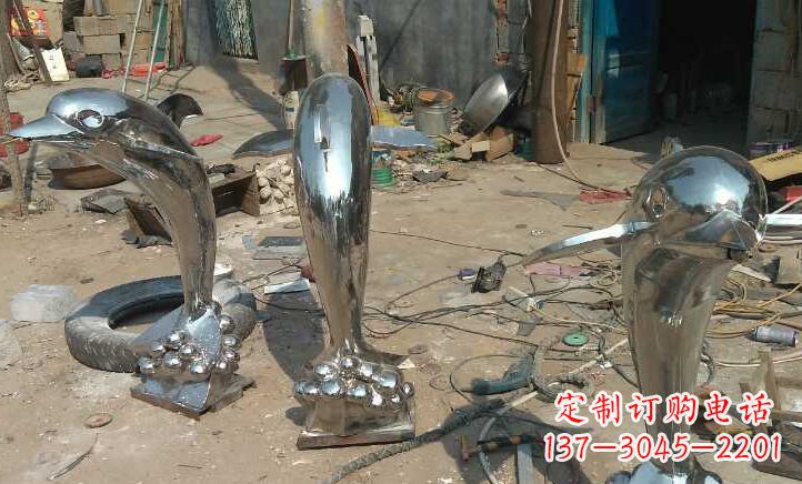 保定不锈钢海豚雕塑——美丽的海洋之灵