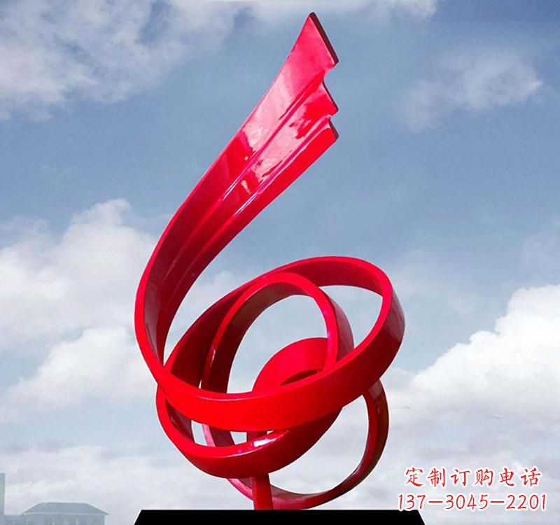 保定美丽的飘带雕塑——城市的精灵