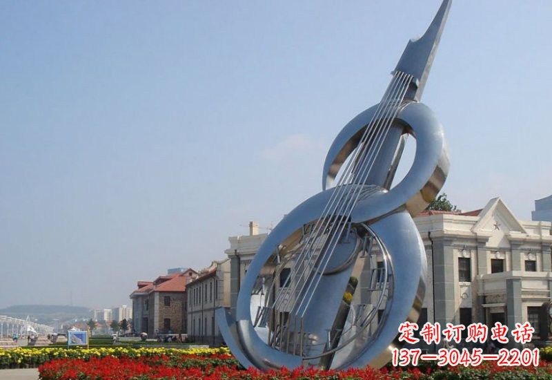 保定不锈钢大提琴雕塑
