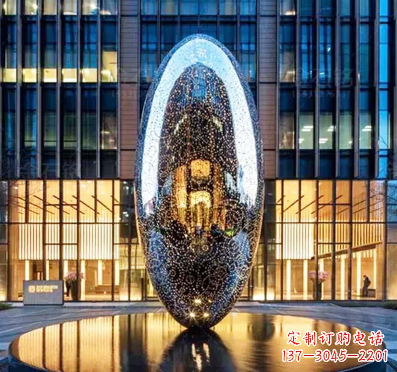 保定不锈钢广场抽象圆环雕塑