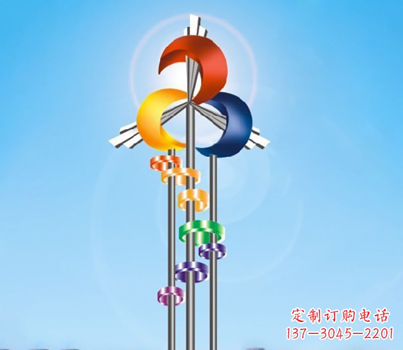 保定不锈钢广场风车雕塑