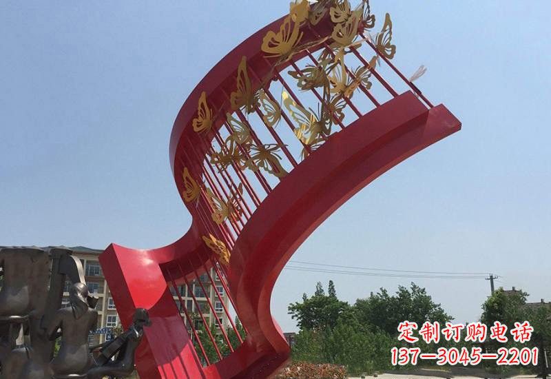 保定不锈钢广场蝴蝶乐章雕塑