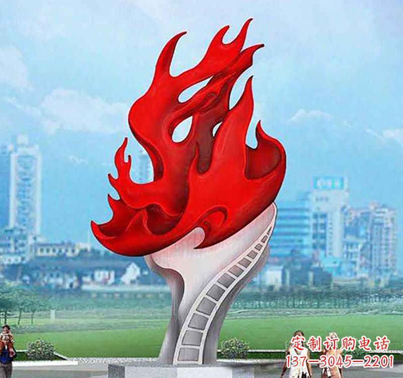 保定不锈钢广场火炬雕塑