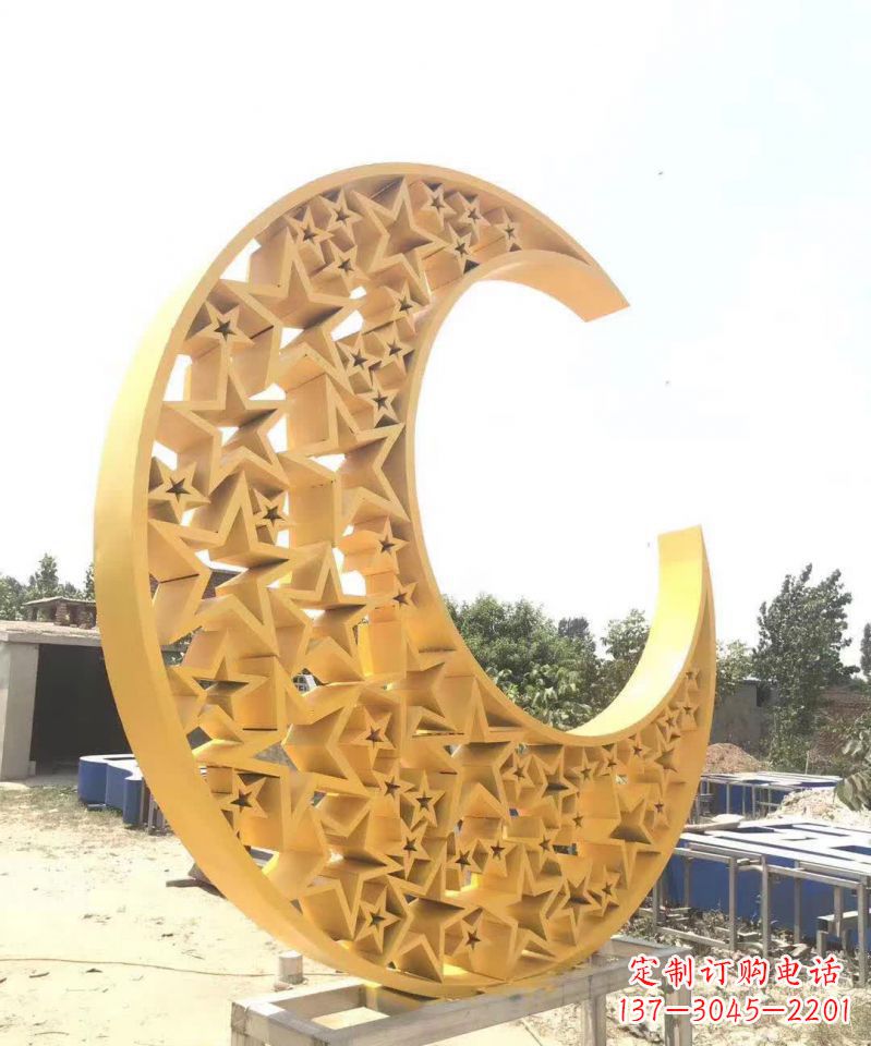 保定不锈钢月亮雕塑象征着梦想与希望