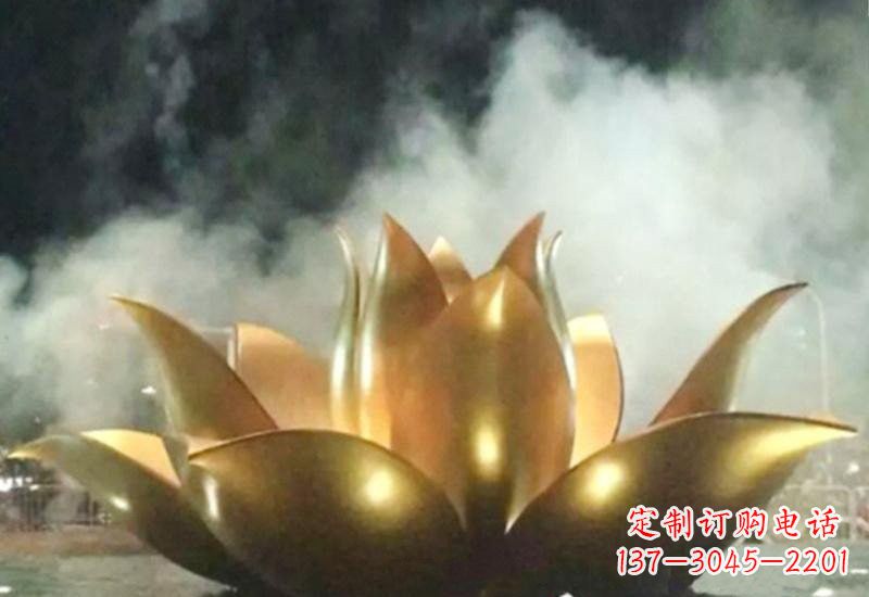 保定不锈钢莲花喷泉雕塑——让美景更加精彩