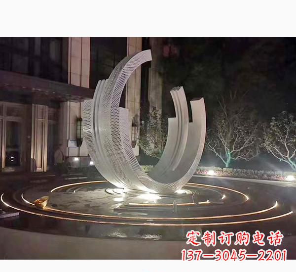 保定不锈钢广场喷泉雕塑精美的艺术珍品