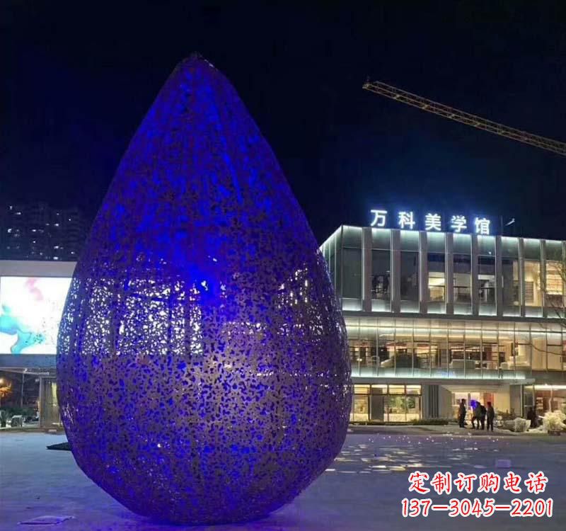 保定不锈钢广场水滴雕塑