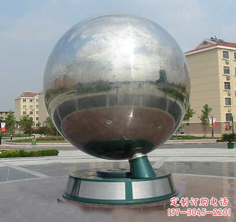 保定不锈钢广场现代地球雕塑