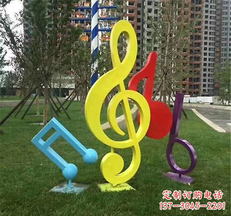 保定不锈钢音符雕塑音乐的流动之美