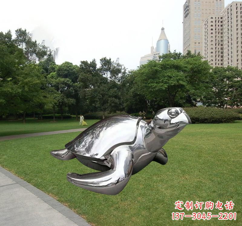 保定不锈钢海龟雕塑传承海洋文化的象征
