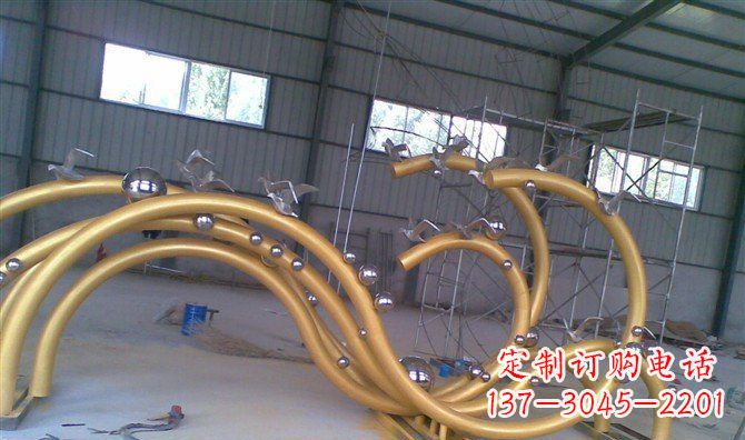 保定不锈钢海浪海鸥景观雕塑