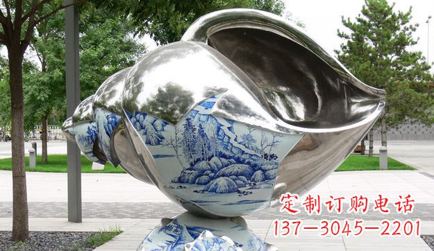 保定不锈钢海螺景观雕塑美轮美奂