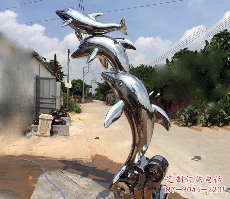 保定不锈钢海豚雕塑艺术的浪漫