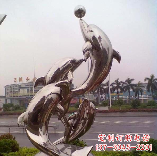 保定不锈钢海豚雕塑艺术之美