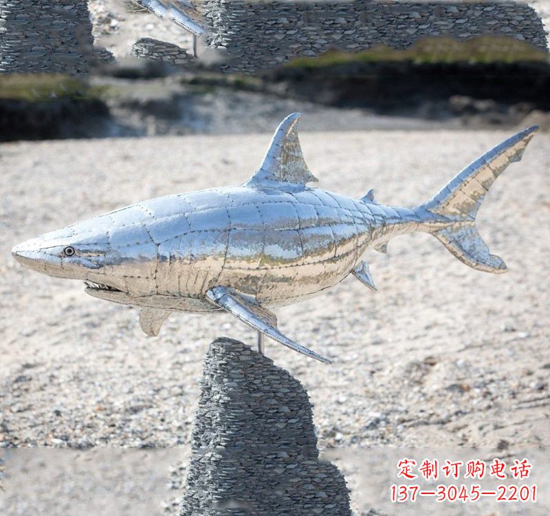 保定不锈钢海洋公园鲨鱼雕塑