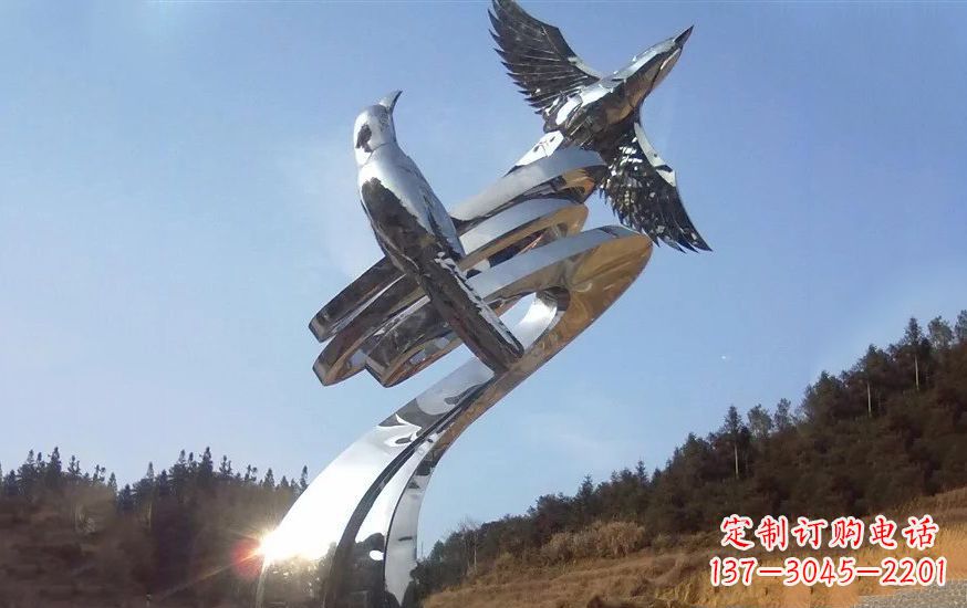 保定不锈钢和谐动物雕塑