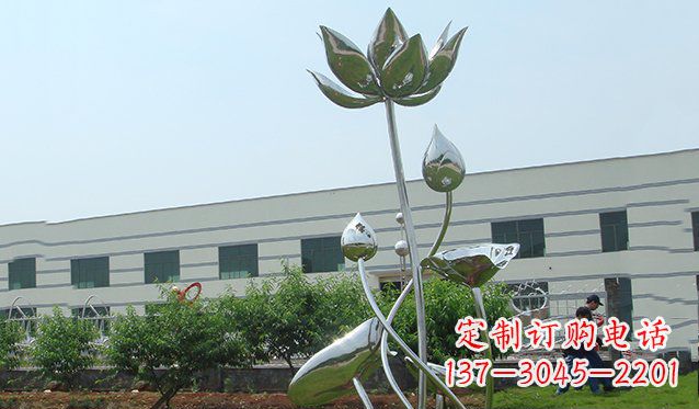 保定不锈钢荷花雕塑