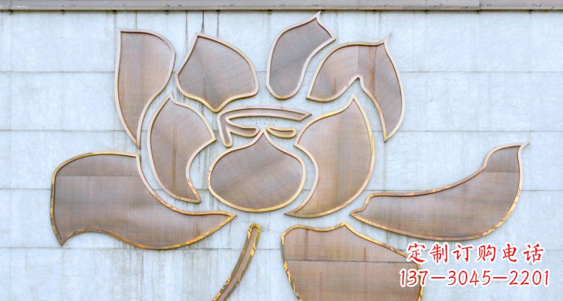 保定不锈钢荷花雕塑精致而富有意象