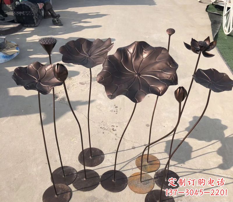 保定不锈钢荷花雕塑传承传统文化