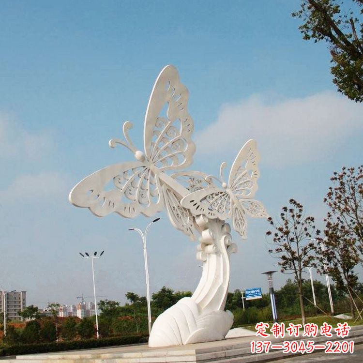 保定不锈钢蝴蝶雕塑——美丽传递自然之美