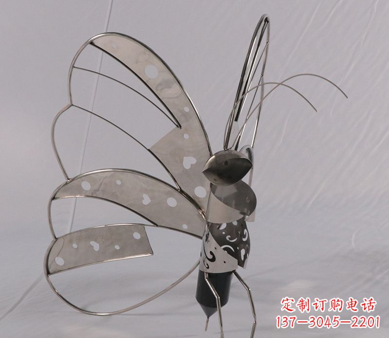 保定不锈钢蝴蝶雕塑精美的艺术品