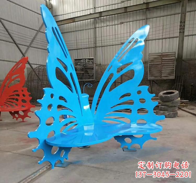 保定不锈钢蝴蝶座椅雕塑艺术精品