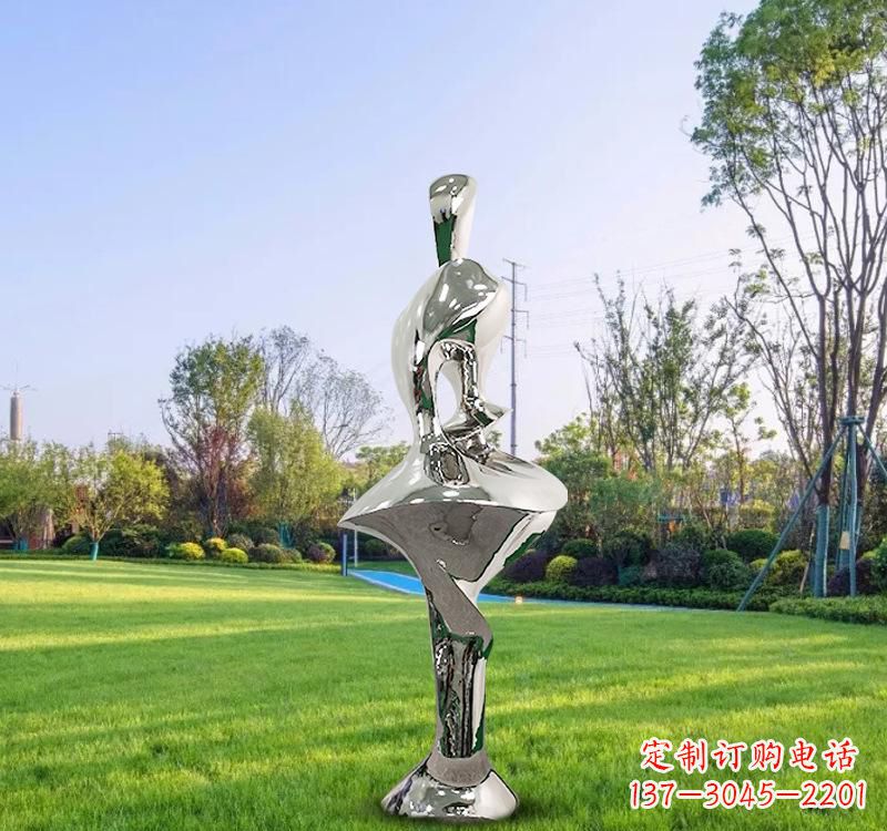 保定不锈钢户外抽象人体雕塑