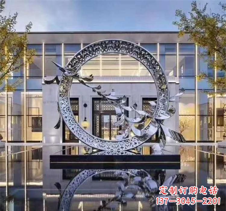 保定大雁飞翔，不锈钢户外雕塑雍容陈列