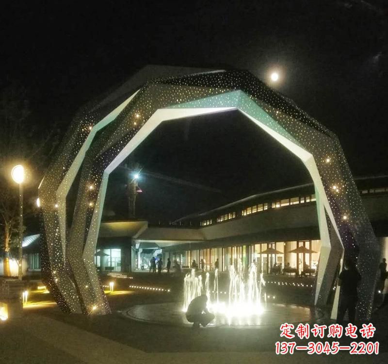保定不锈钢户外拱门雕塑