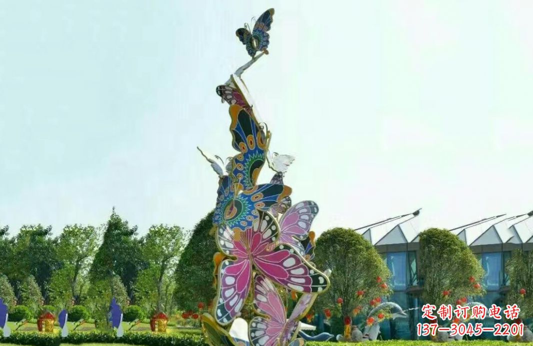 保定不锈钢蝴蝶美丽的雕塑之美