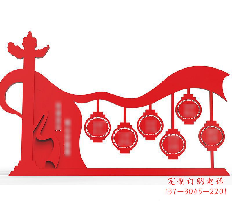 保定不锈钢华表灯笼社会主义核心价值观