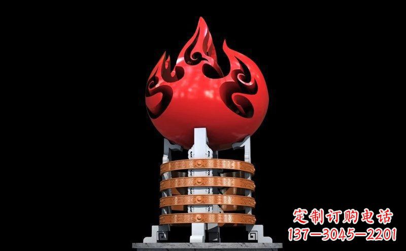 保定不锈钢火炬雕塑传承奋进精神