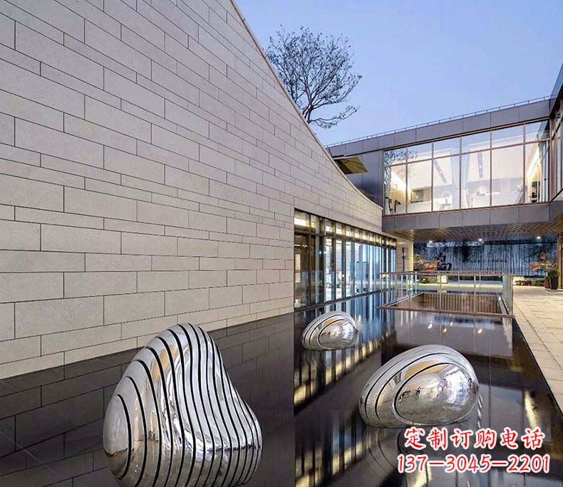 保定精美不锈钢假山雕塑