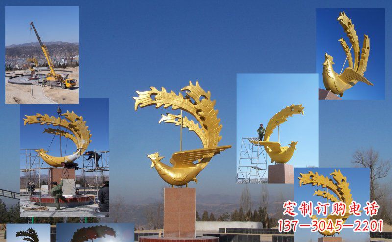 保定凤凰金色雕塑——展现凤凰之美