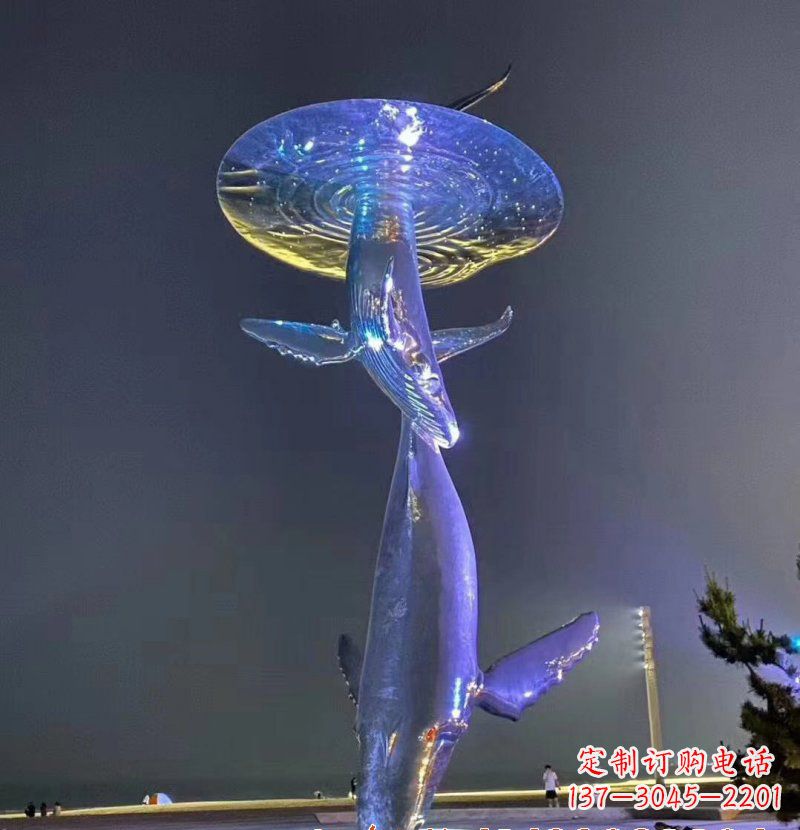 保定不锈钢鲸鱼雕塑——传承着海洋的精灵魅力