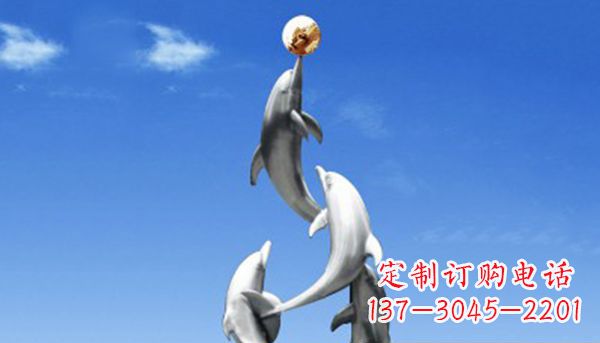 保定不锈钢海豚雕塑——精美的海洋艺术