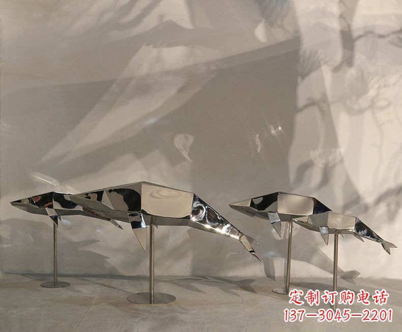 保定不锈钢海豚雕塑——精致的艺术形式